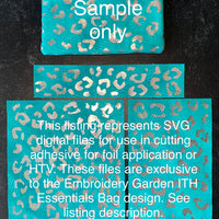 SVG digital files for creating leopard print fabric for the Embroidery Garden Essentials Bag
