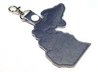 Michigan state snap tab - DIGITAL DOWNLOAD - In The Hoop Embroidery Machine Design - key fob - keychain - luggage tag