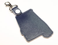 Georgia state snap tab - DIGITAL DOWNLOAD - In The Hoop Embroidery Machine Design - key fob - keychain - luggage tag