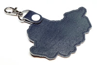 Virginia state snap tab - DIGITAL DOWNLOAD - In The Hoop Embroidery Machine Design - key fob - keychain - luggage tag