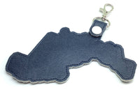 Maryland state snap tab - DIGITAL DOWNLOAD - In The Hoop Embroidery Machine Design - key fob - keychain - luggage tag