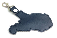 West Virginia state snap tab - DIGITAL DOWNLOAD - In The Hoop Embroidery Machine Design - key fob - keychain - luggage tag