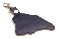 Maine state snap tab - DIGITAL DOWNLOAD - In The Hoop Embroidery Machine Design - key fob - keychain - luggage tag