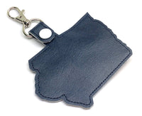 Iowa state snap tab - DIGITAL DOWNLOAD - In The Hoop Embroidery Machine Design - key fob - keychain - luggage tag