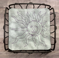 In The Hoop Table Napkins in TWO sizes 6"x6" and 7"x7" - re-usable napkin embroidery machine design - digital download