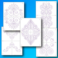 In The Hoop Fabric Towels for 8" x 12" hoop - unpaper towels embroidery design - digital download