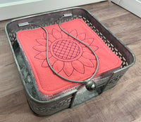 In The Hoop Table Napkins in TWO sizes 6"x6" and 7"x7" - re-usable napkin embroidery machine design - digital download