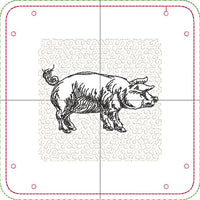 DIGITAL DOWNLOAD - In The Hoop Embroidery Machine Design - 7" x 7" Food Group Snap Tray Set - 6 designs - Valet Tray