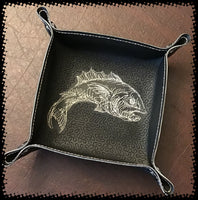 DIGITAL DOWNLOAD - In The Hoop Embroidery Machine Design - 7" x 7" FISH Snap Tray - Valet Tray - Travel Tray