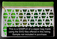 SVG files - SET 3 Diamond Motif - 22 digital files for cutting cork fabric panels for the Embroidery Garden ITH Zippered Bags Set