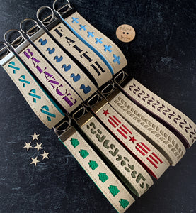 SVG Cutwork 1" Key Fob Bundle SET #3 - 10 SVG files for creating cork fabric/Kraft-Tex/marine vinyl overlays