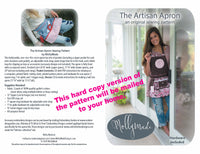 Artisan Apron Sewing Pattern w/ hardware (shipped to your home) - Women's Full and Half -  Apron Pattern - Vendor Apron
