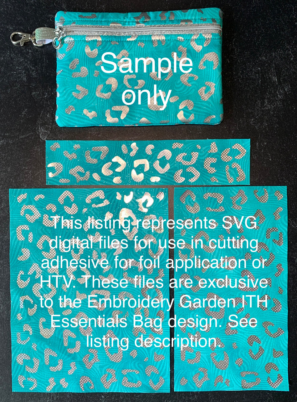 SVG digital files for creating leopard print fabric for the Embroidery Garden Essentials Bag