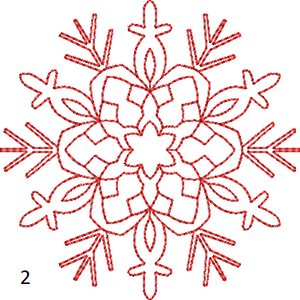 Redwork Snowflake Coaster Size Redwork Snowflake Set of 4 - machine embroidery design ...