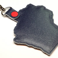 Wisconsin state snap tab - DIGITAL DOWNLOAD - In The Hoop Embroidery Machine Design - key fob - keychain - luggage tag