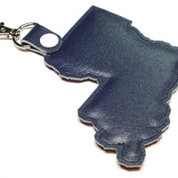 Louisiana state snap tab - DIGITAL DOWNLOAD - In The Hoop Embroidery Machine Design - key fob - keychain - luggage tag