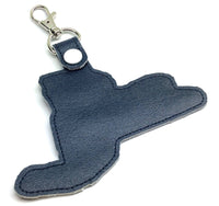 New York state snap tab - DIGITAL DOWNLOAD - In The Hoop Embroidery Machine Design - key fob - keychain - luggage tag
