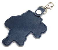Rhode Island state snap tab - DIGITAL DOWNLOAD - In The Hoop Embroidery Machine Design - key fob - keychain - luggage tag
