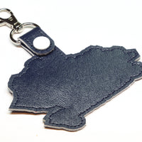 Kentucky state snap tab - DIGITAL DOWNLOAD - In The Hoop Embroidery Machine Design - key fob - keychain - luggage tag