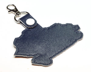 Kentucky state snap tab - DIGITAL DOWNLOAD - In The Hoop Embroidery Machine Design - key fob - keychain - luggage tag