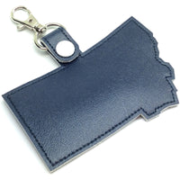 Montana state snap tab - DIGITAL DOWNLOAD - In The Hoop Embroidery Machine Design - key fob - keychain - luggage tag