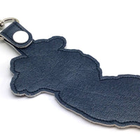 New Jersey state snap tab - DIGITAL DOWNLOAD - In The Hoop Embroidery Machine Design - key fob - keychain - luggage tag