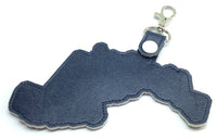 Maryland state snap tab - DIGITAL DOWNLOAD - In The Hoop Embroidery Machine Design - key fob - keychain - luggage tag

