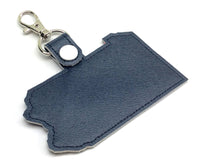 Pennsylvania state snap tab - DIGITAL DOWNLOAD - In The Hoop Embroidery Machine Design - key fob - keychain - luggage tag
