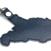 West Virginia state snap tab - DIGITAL DOWNLOAD - In The Hoop Embroidery Machine Design - key fob - keychain - luggage tag