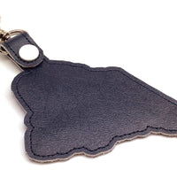 Maine state snap tab - DIGITAL DOWNLOAD - In The Hoop Embroidery Machine Design - key fob - keychain - luggage tag