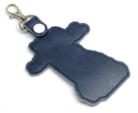 New Hampshire state snap tab - DIGITAL DOWNLOAD - In The Hoop Embroidery Machine Design - key fob - keychain - luggage tag
