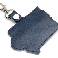 Iowa state snap tab - DIGITAL DOWNLOAD - In The Hoop Embroidery Machine Design - key fob - keychain - luggage tag