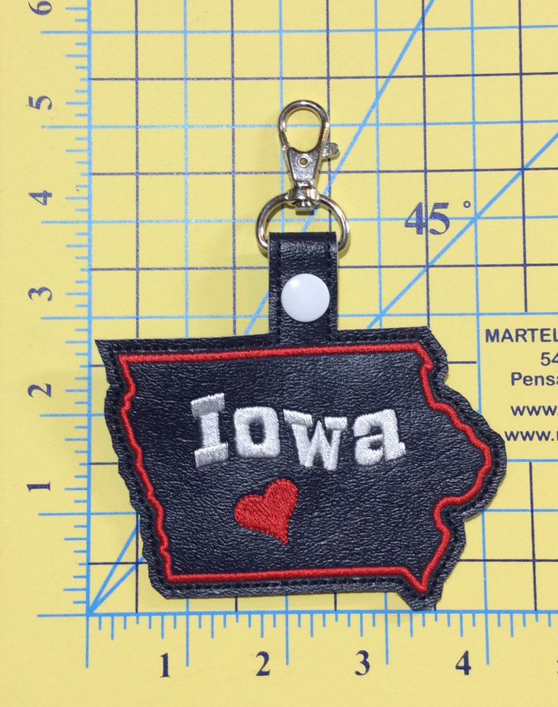 Illinois state snap tab - DIGITAL DOWNLOAD - In The Hoop Embroidery Ma