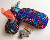 In the Hoop Waste Bag Dispensers - Dog Bone and Rectangle shape - Poop Bag Holder - Zipper Case
