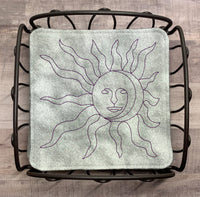 In The Hoop Table Napkins in TWO sizes 6"x6" and 7"x7" - re-usable napkin embroidery machine design - digital download
