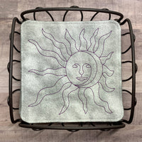 In The Hoop Table Napkins in TWO sizes 6"x6" and 7"x7" - re-usable napkin embroidery machine design - digital download