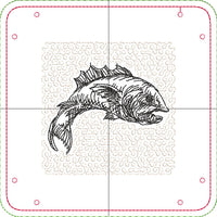 DIGITAL DOWNLOAD - In The Hoop Embroidery Machine Design - 7" x 7" Food Group Snap Tray Set - 6 designs - Valet Tray