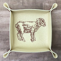DIGITAL DOWNLOAD - In The Hoop Embroidery Machine Design - 7" x 7" LAMB Snap Tray - Valet Tray - Travel Tray