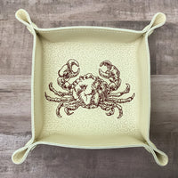 DIGITAL DOWNLOAD - In The Hoop Embroidery Machine Design - 7" x 7" CRAB / Seafood Snap Tray - Valet Tray - Travel Tray