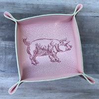DIGITAL DOWNLOAD - In The Hoop Embroidery Machine Design - 7" x 7" PIG / Pork Snap Tray - Valet Tray - Travel Tray